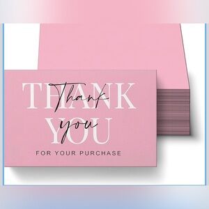 Thank You Note Cards - Pink 100 cards